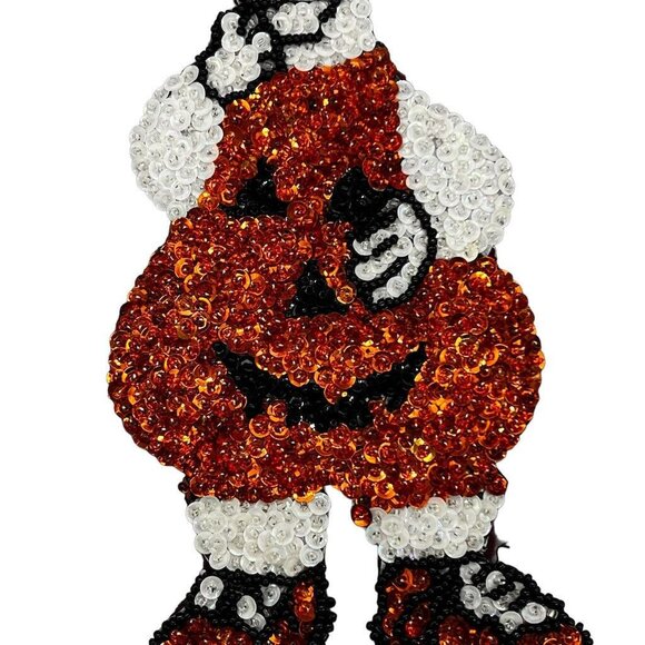 2 Vtg Halloween Cows in Costume Magnets EUC Sequins Beads Pirate Handcrafted - Picture 10 of 12